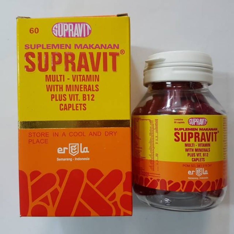 VITAMIN SUPRAVIT MULTIVITAMIN WITH MINERALS ISI 60 CAPLETS