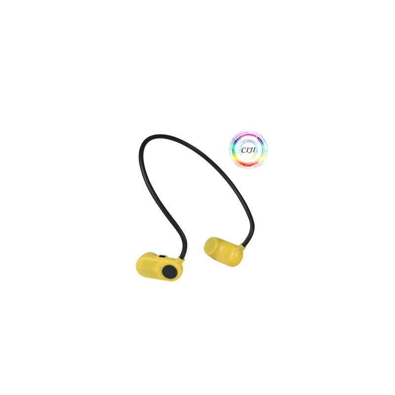 CIJI IPX8 Power Dive Earphone Bluetooth Teknologi Konduksi Tulang Tahan Air Untuk Berenang - Kuning