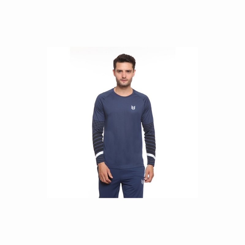 Enzoro - Pakaian Olahraga Pria Sprinter OP Long Sleeve - Navy