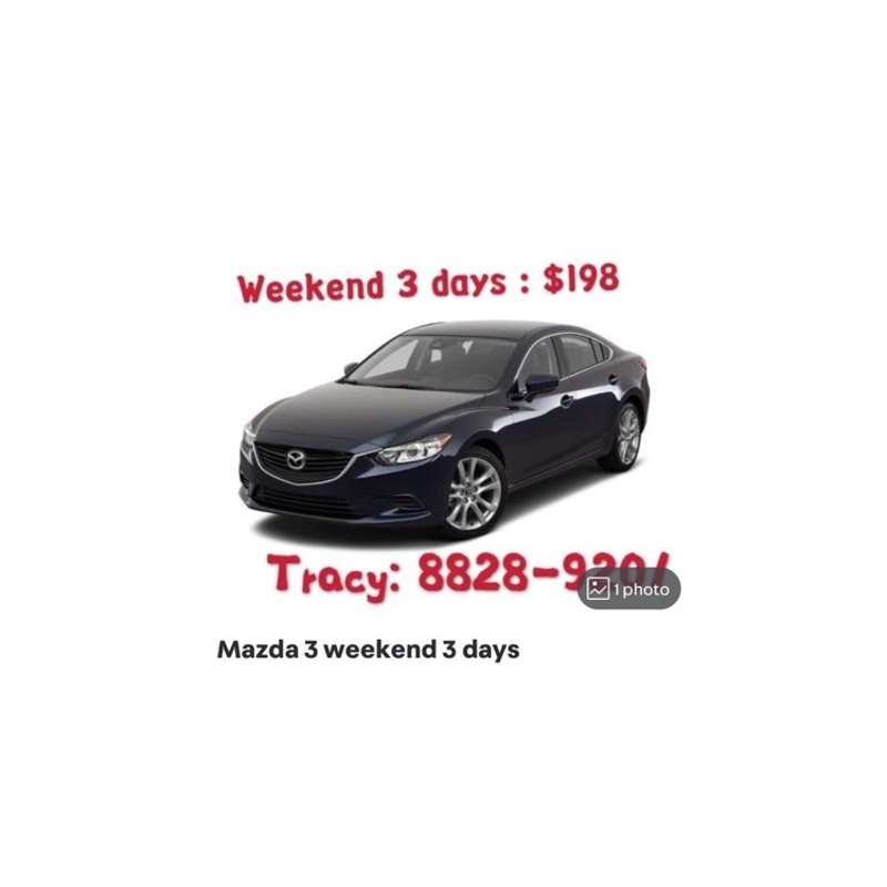 Mazda 3 weekend 3 days $198