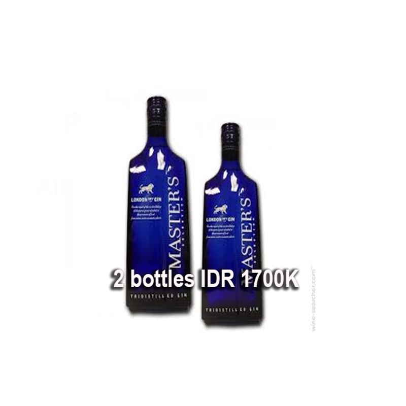 2 Bottles Masters Gin IDR 1700K