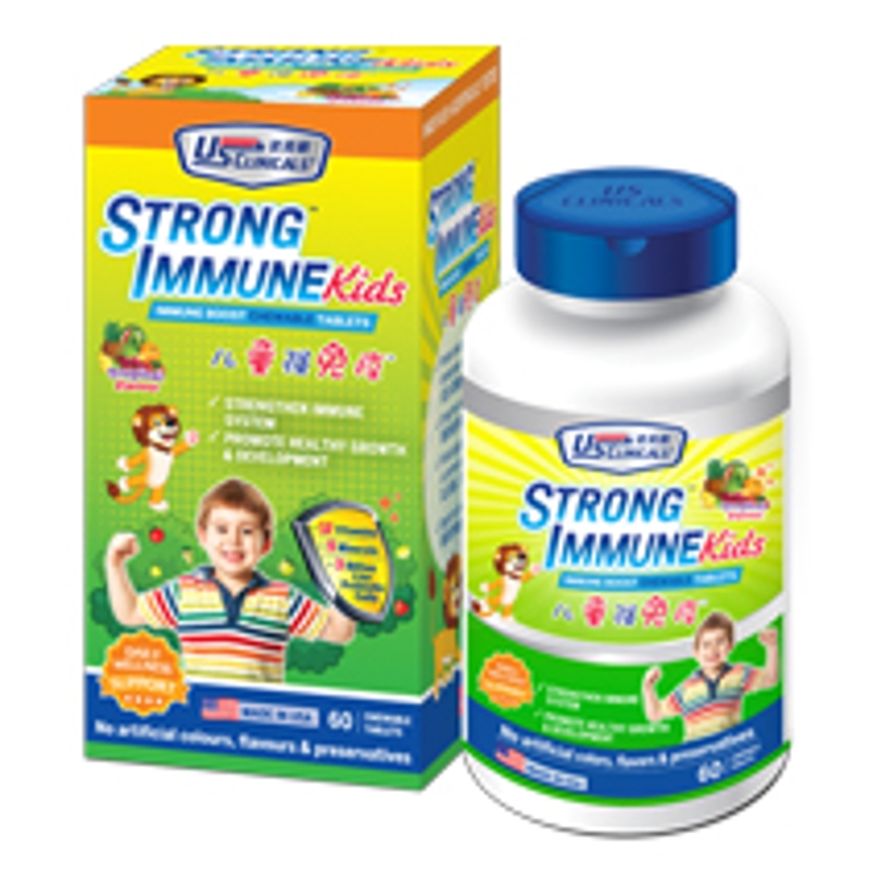 US Clinicals StrongImmune Kids 60s - Kalsium Probiotics Multivitamin Kekebalan/Immunitas Tubuh Anak