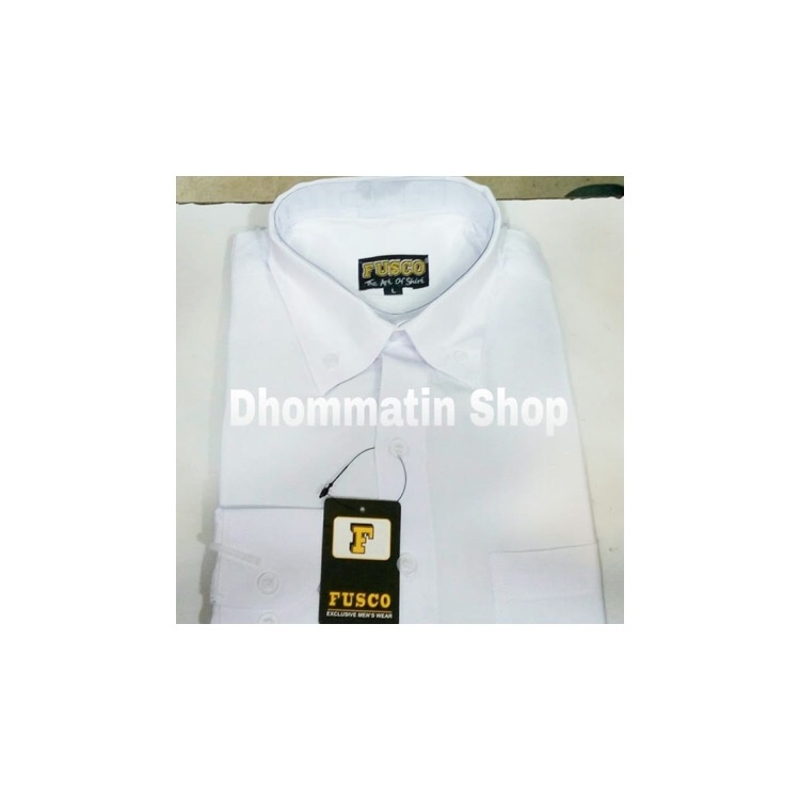 Baju formal putih polos | Kemeja formal pria | Baju Kantor - Putih, S