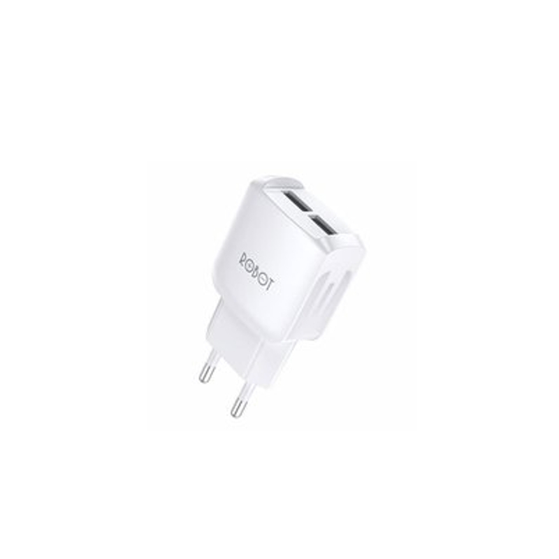 ROBOT 2/2.4A Charger - Adaptor 2 Port USB 2.4A Output Charging - Batok Casan HP 2 Amper RT-K6