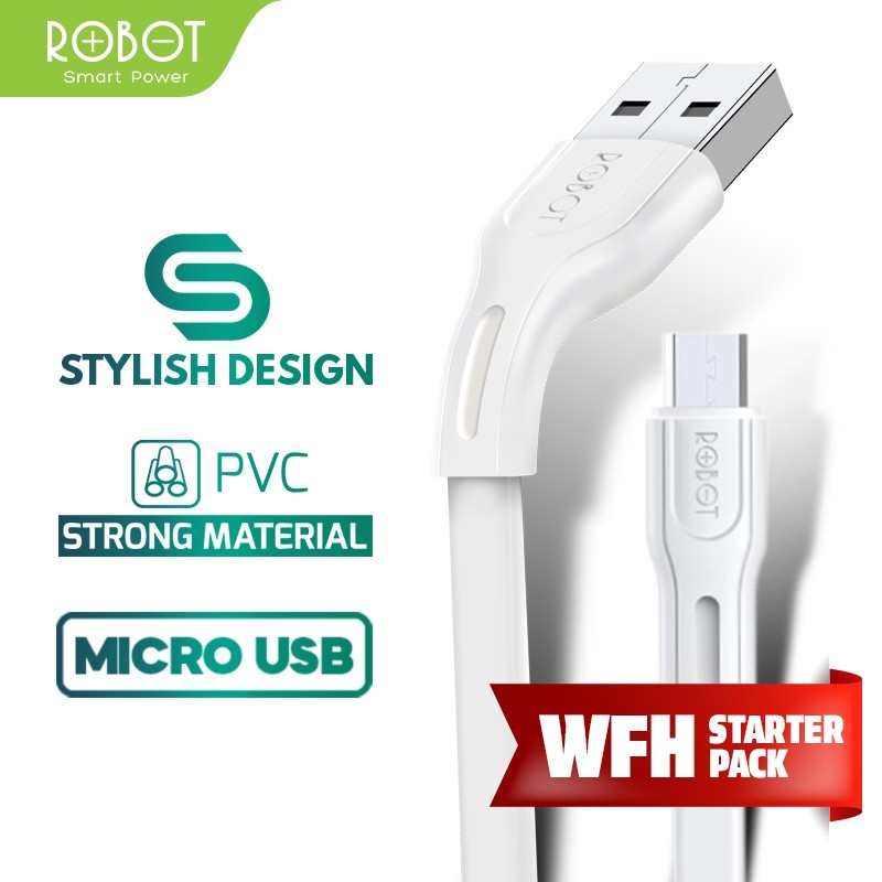 ROBOT Kabel Data RDM100S Android Micro USB 1M - Garansi Resmi 1 Tahun