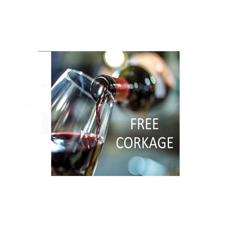 Free corkage for 1st bottle