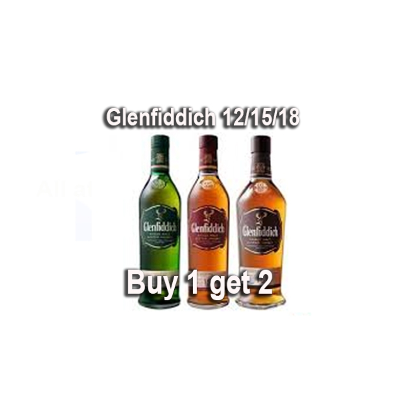 Glenfiddich Buy Single shot get Double(neat/on the rocks)