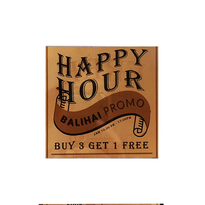 Happy Hour 3 Free 1 BaliHai