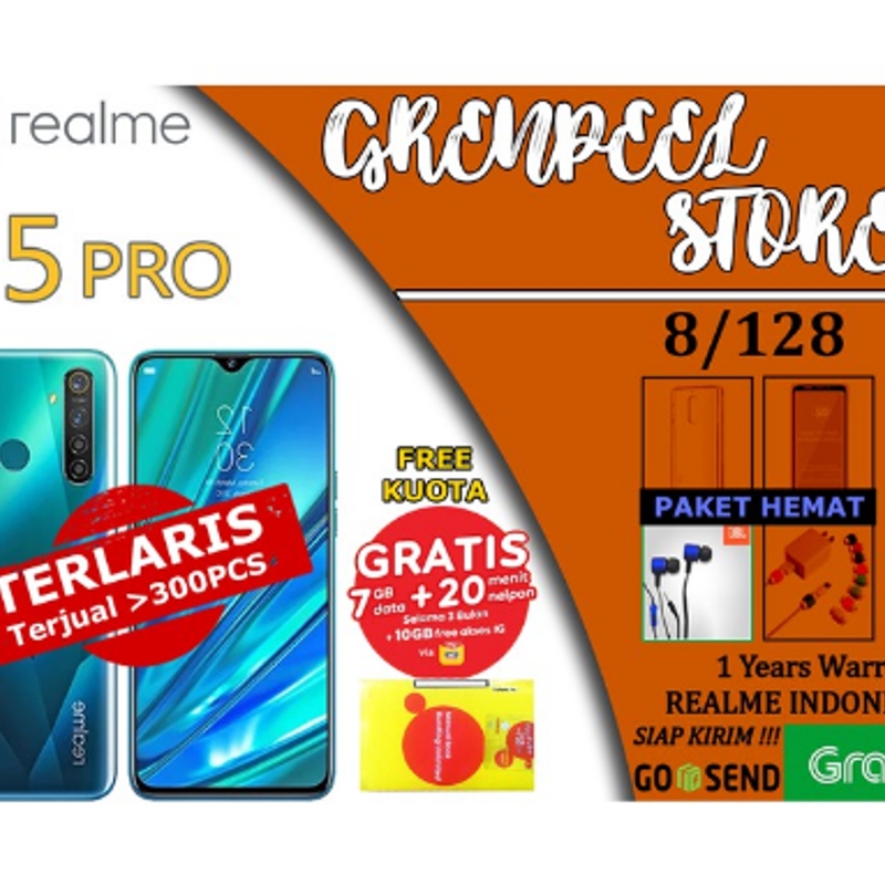  Share:  0 REALME 5 PRO 8/128 RAM 8GB INTERNAL 128GB BLUE & CRYSTAL GREEN - PILIH WARNA, 8GB RAM